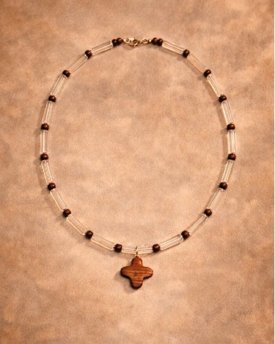 A necklace with a clover, a gift for good luck for a loved one