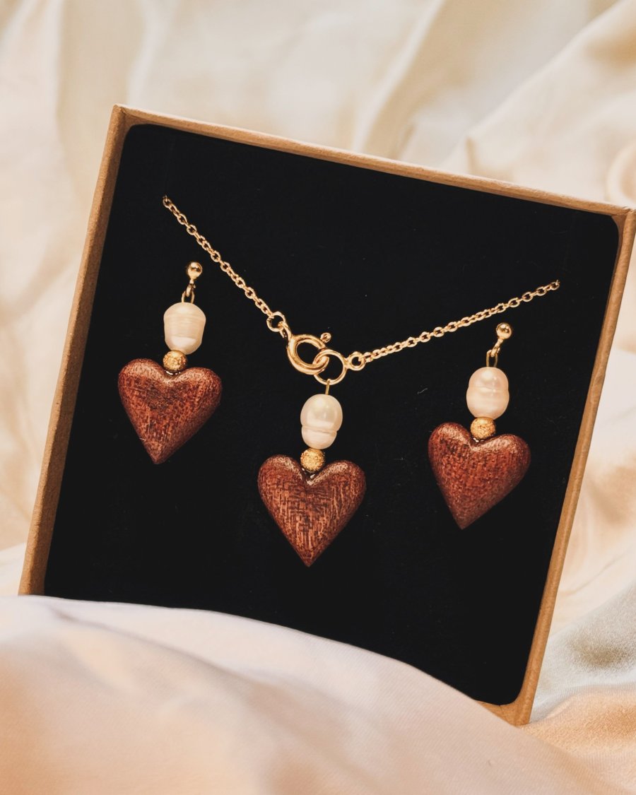 Love jewelry set | Wooden crafts | Perfect Love Gift