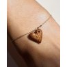 Bracelet with wooden heart| Wood Jewelry as a Gift