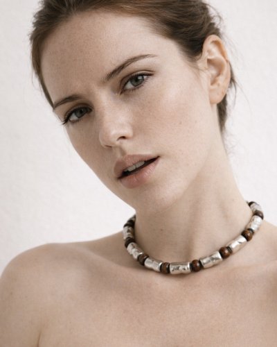 Naszyjnik choker TERRA – drewniana biżuteria handmade | MARACHIC