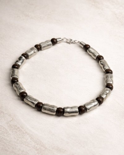 Naszyjnik choker TERRA – drewniana biżuteria handmade | MARACHIC