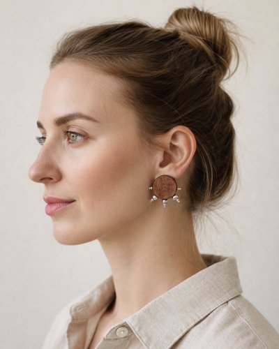 GROUNDING Wooden Earrings | Minimalist Handmade Jewelry