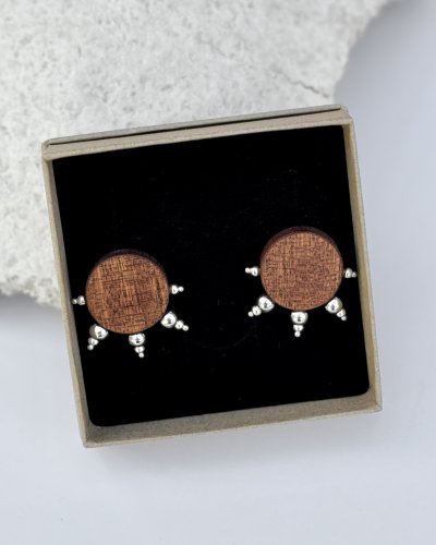 GROUNDING Wooden Earrings | Minimalist Handmade Jewelry