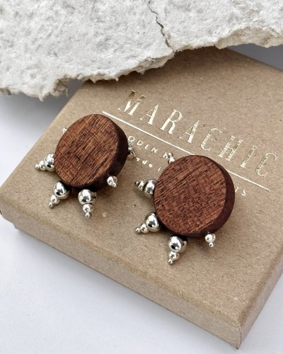 GROUNDING Wooden Earrings | Minimalist Handmade Jewelry