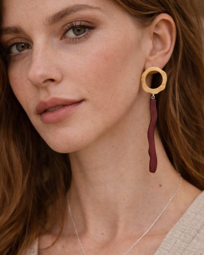 Wooden earrings SAMARA by Marachic