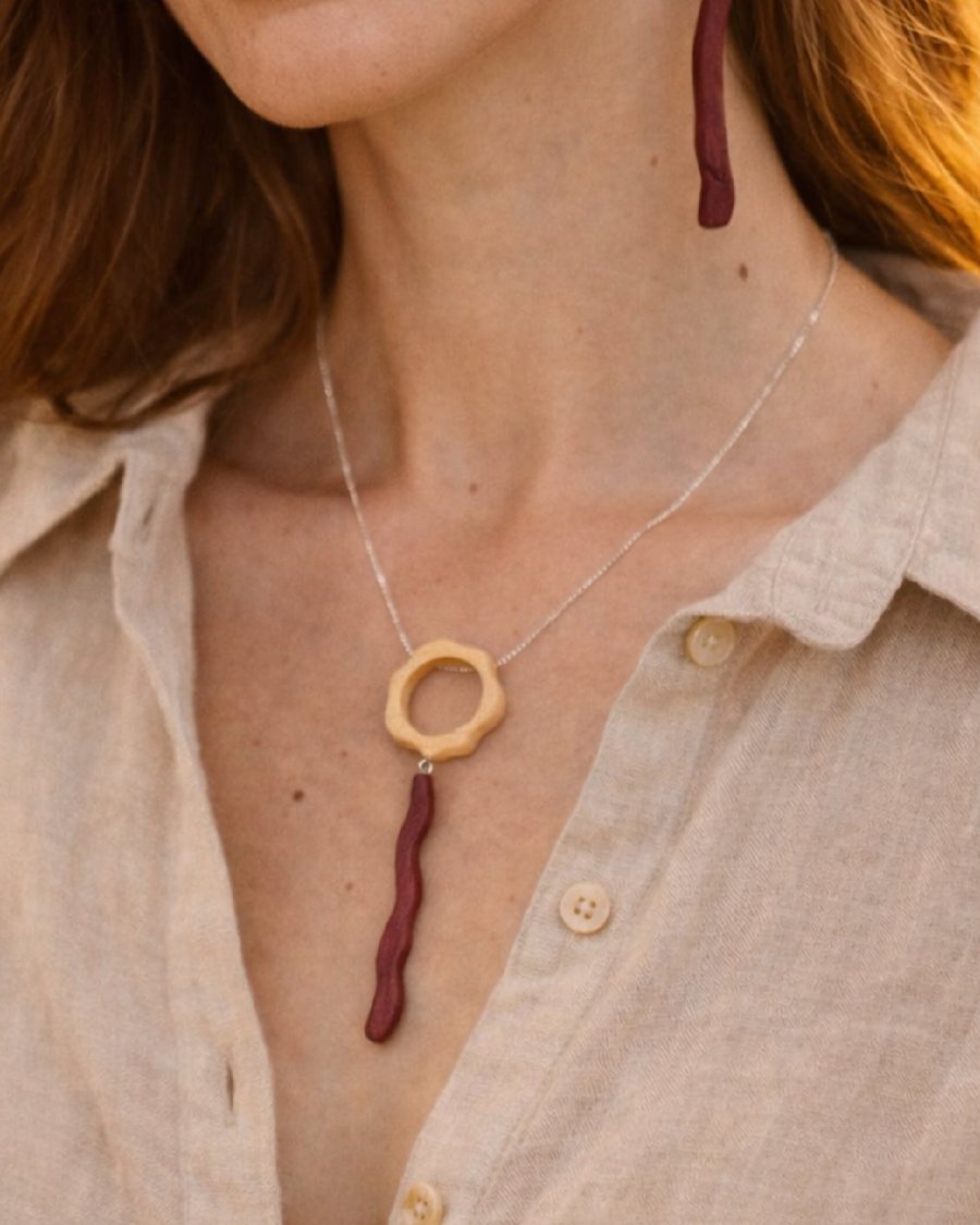 Wooden necklace SAMARA