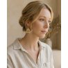 Wooden Earrings with Natural Pearls | Luxury Handcrafted Jewelry