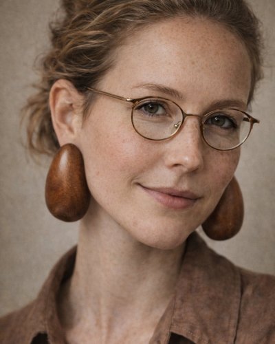 Drewniane duże kolczyki Coocon Marachic