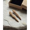 Long Wooden Earrings 45mm "TWIG" | Minimalist, Light Oak Jewelry