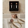Wooden Earrings with Natural Pearls | Minimalist Jewelry