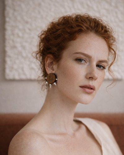 Wooden earrings MARACHIC