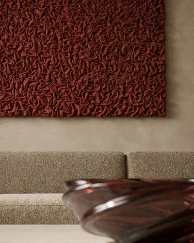 Obraz minimalistyczny czarwony strukturalny MARACHIC Studio