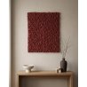 3D Red Textured Painting. Scluptured Abstract Wall Art
