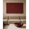3D Red Textured Painting. Scluptured Abstract Wall Art