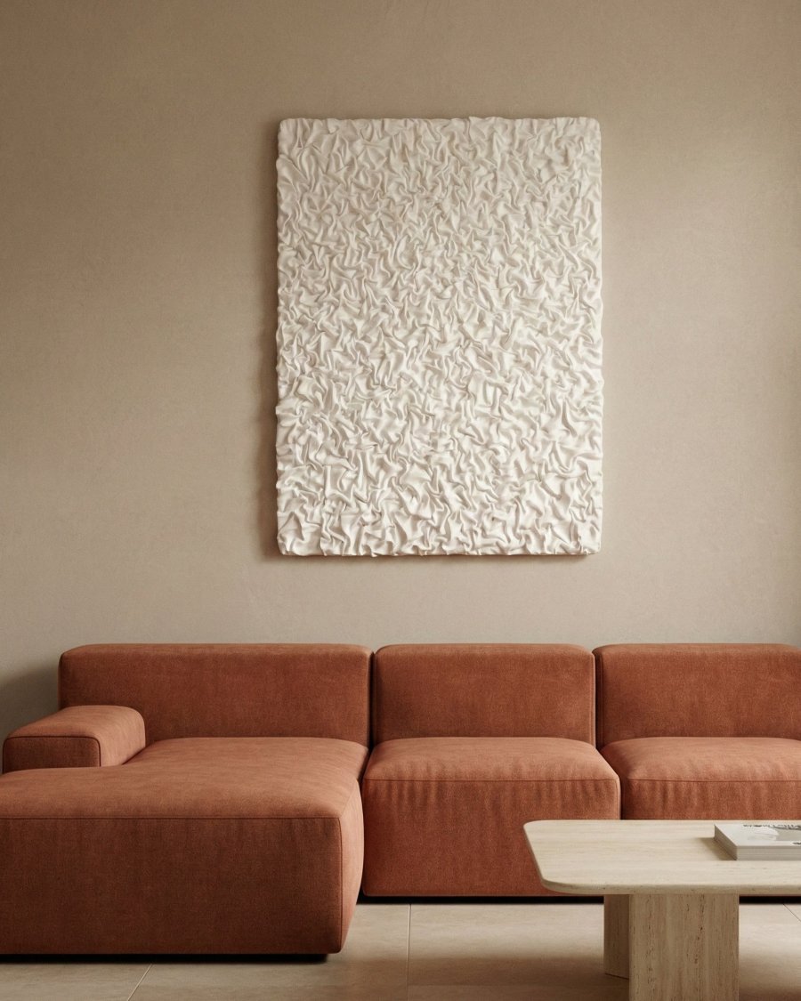 Large white structural wall art Marachic STUDIO