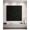 Black Textured 3D Wall Art – Modern Statement