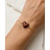Wooden heart bracelet with pearl | Anniversary gift for wife