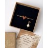 wooden heart bracelet in gift box