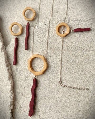 Wooden jewelry set SAMARA