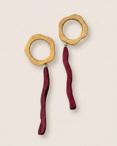 Wooden earrings SAMARA by Marachic