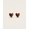 Earrings wooden hearts Marachic