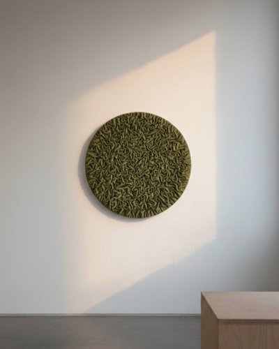 Round modern structured painting