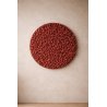 Round Red Textured 3D Wall Art – Minimalist Wall Decor