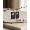 SUMI I Charred Wood Earrings | Minimalist Japandi Jewelry