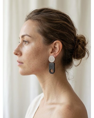 SHIBUI Charred Wooden Earrings – Minimalist Drop Earrings | Marachic