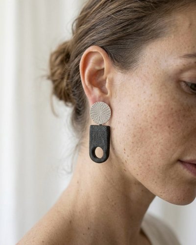 SHIBUI Charred Wooden Earrings – Minimalist Drop Earrings | Marachic