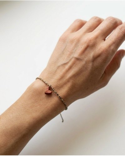 Wooden heart bracelet | Anniversary gift for wife