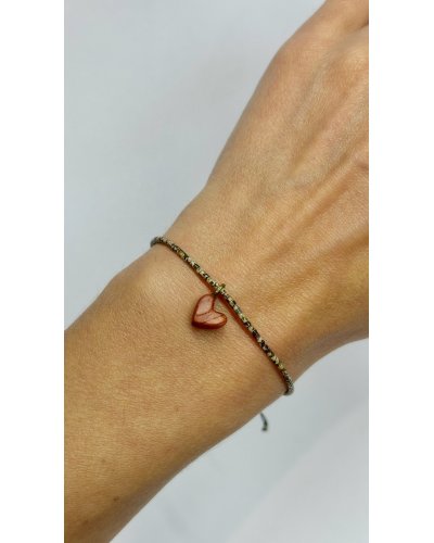 Wooden heart bracelet | Anniversary gift for wife