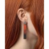 Padouk Wood Earrings with Charred Tips | Marachic Jewelry