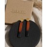 Padouk Wood Earrings with Charred Tips | Marachic Jewelry