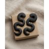 VIPERS Wooden Dangle Earrings –  Shou Sugi Ban Black Jewelry