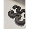 VIPERS Wooden Dangle Earrings –  Shou Sugi Ban Black Jewelry