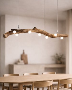 Drewniane lampy rustykalne ze starych belek